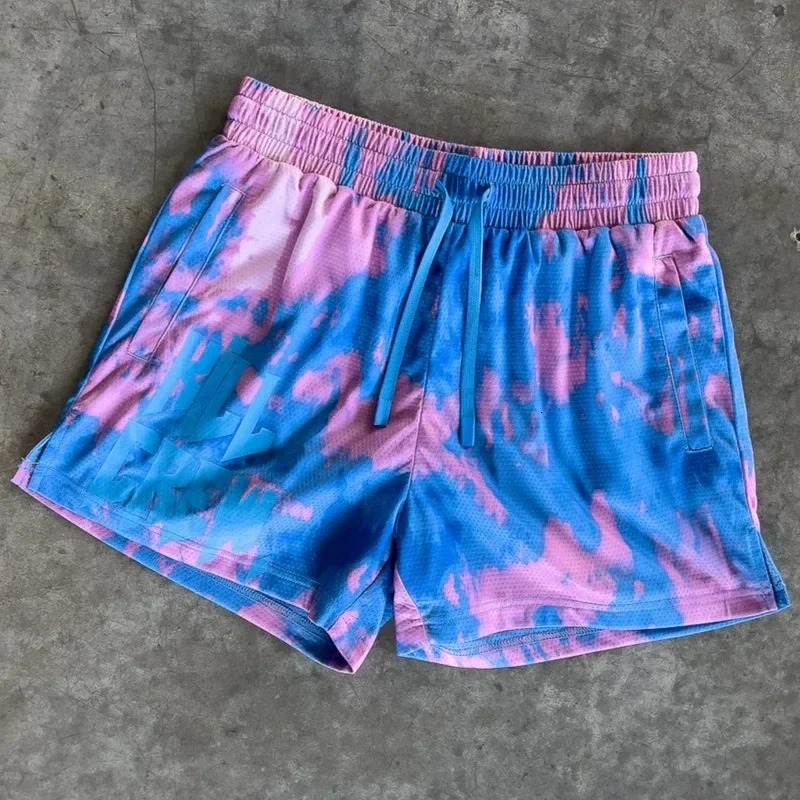 2025 sports shorts mens quarter knee and above pants summer fitness running breathable fast drying basketball 250320