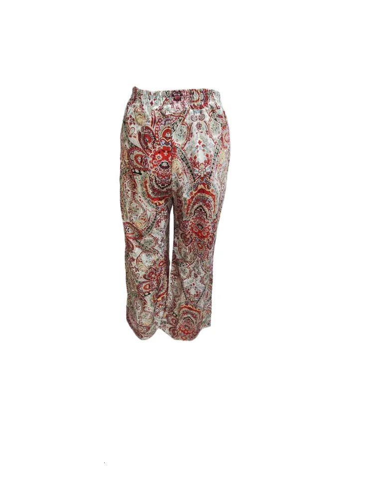 Bohemian style Paisley printed casual wide leg pants for women 250320Z