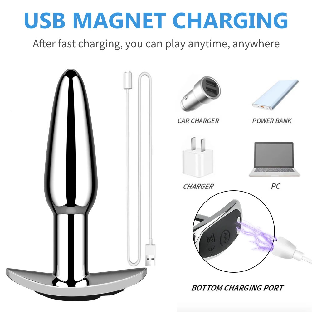 Anal Plug With Push 10 Vibration Modes Anal Toy For Men Prostate Massager Sex Toys With Remote Control Vibrator Anal Toys for 18 250320