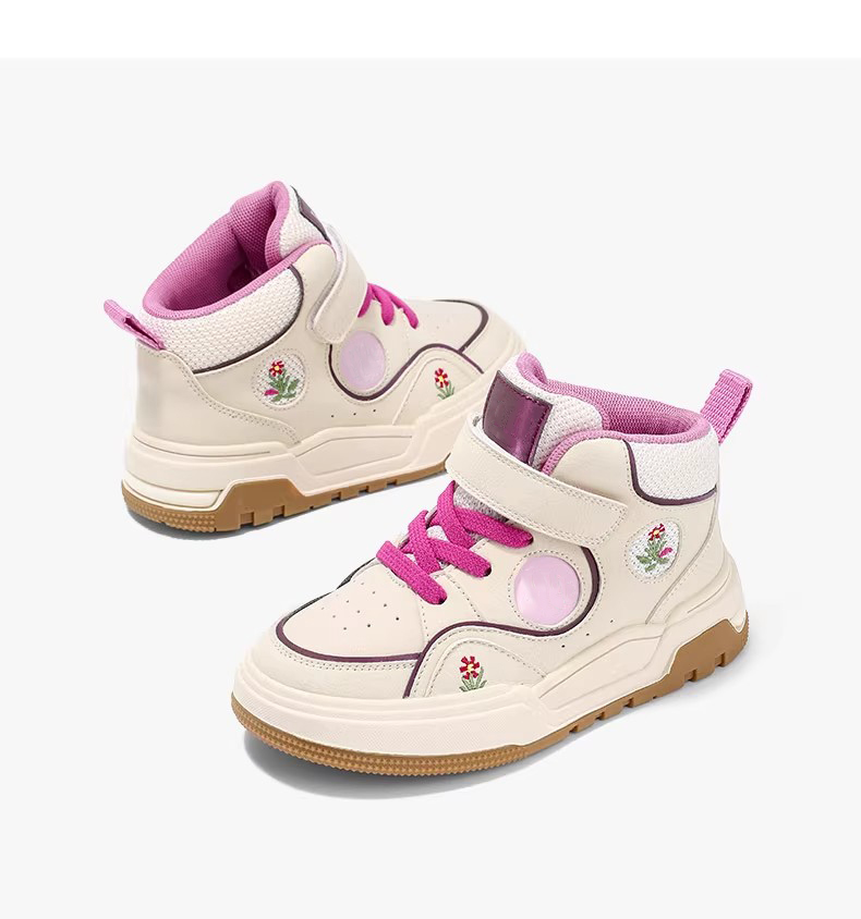 Ariaca Children's Sneakers Little Girls New Velcro Lightweight Shoes Boys Soft Bottom Board Shoes