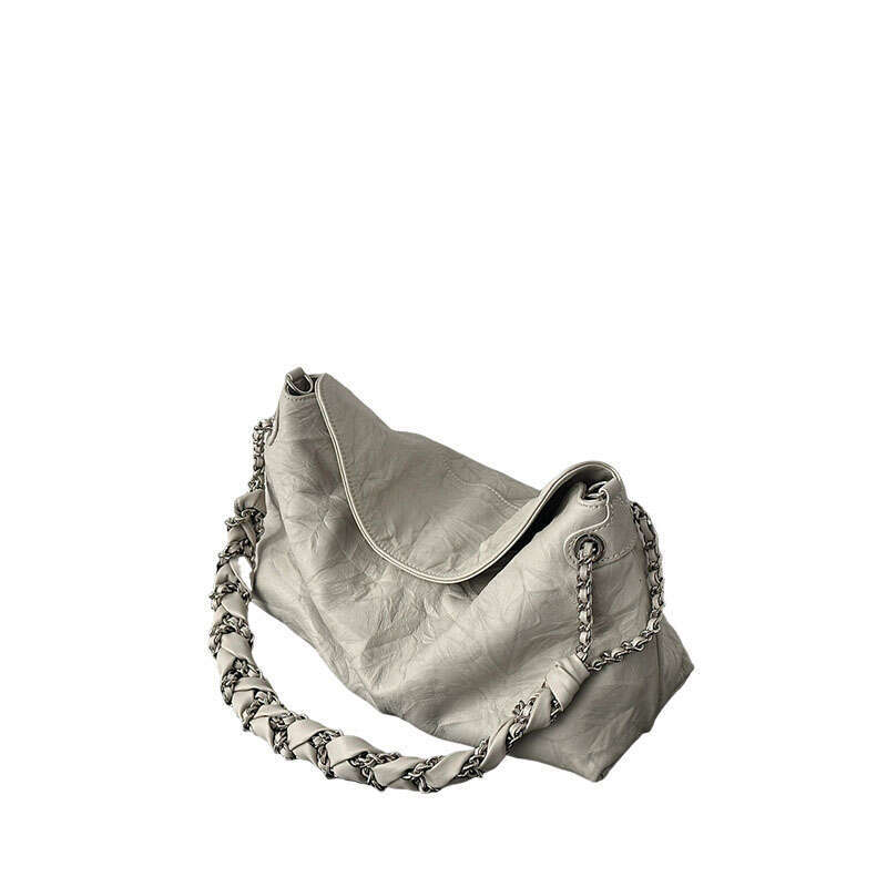 Women's bag new luxury and fashionable white hand-held pattern handbag multifunctional single shoulder chain bag