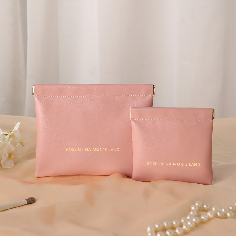 2025S Trend Designer Bullet Automatic Closing Magnetic Earphone Storage PU Coin Purse Mini Portable Lipstick And Makeup Bag
