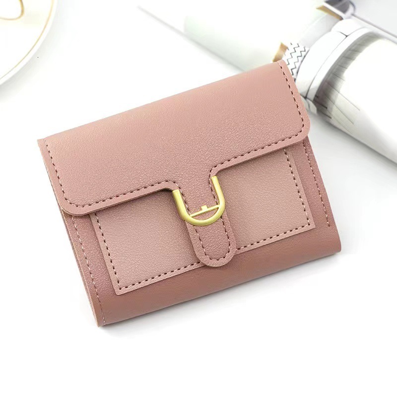 2025S Trend Designer Metal Handbag Money Clip Fashionable And Minimalist Women S Small Discount Student Short Wallet