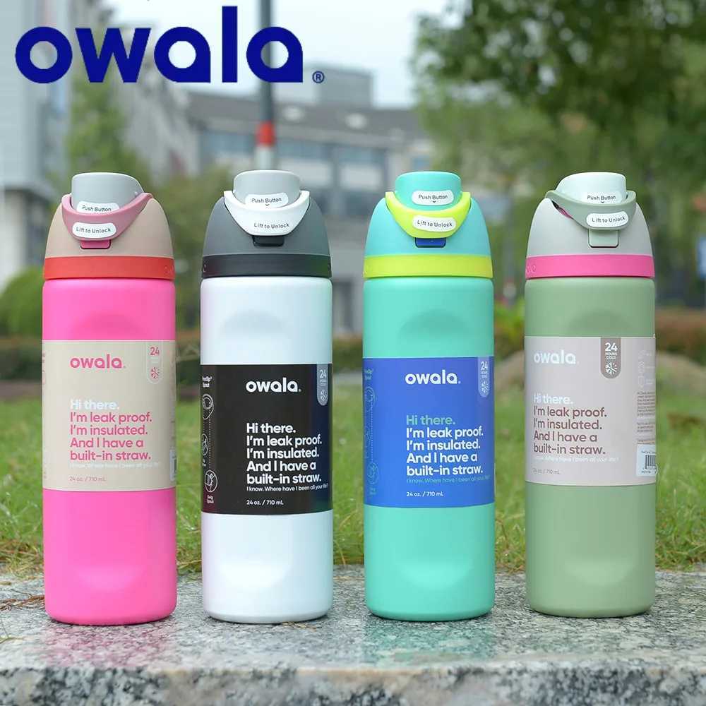 Owala Cup Vacuum Flasks Thermoses Water Bottle Drinkware Thermo Tumbler Stainless Steel Thermal Mug Cold Hot Coffee X250321