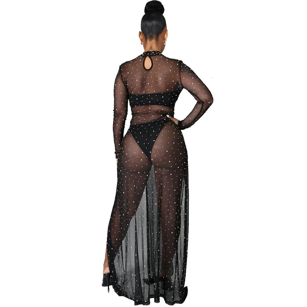 SMR10482 Womens Wear European and American Sexy Fashion Nightclub High Elasticity Mesh Clothing 250320