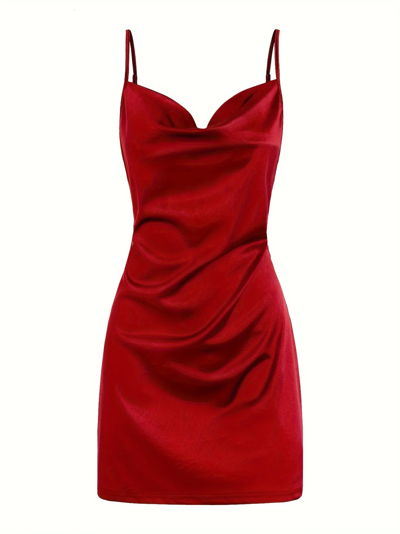 Lady and woom Satin hip suspender dress womens 250320