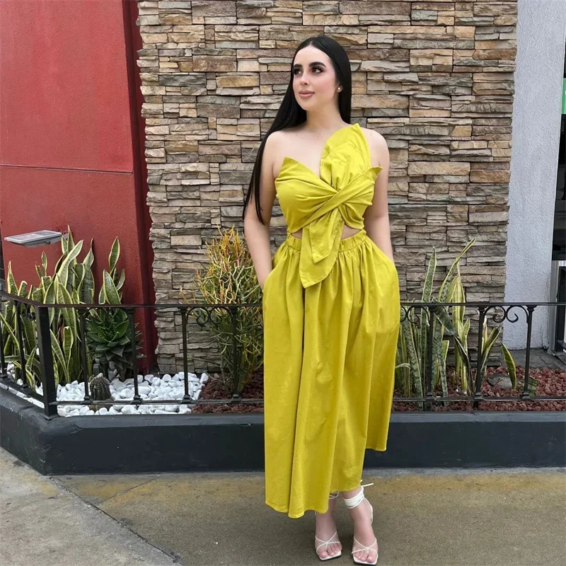 Elegant Draped Big Bow Strapless Party Long Dresses for Women Sleeveless High Waisted ALine Prom Club Birthday Dress 250320