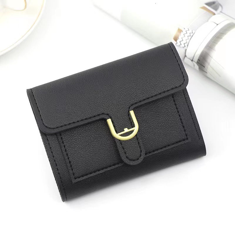 2025S Trend Designer Metal Handbag Money Clip Fashionable And Minimalist Women S Small Discount Student Short Wallet
