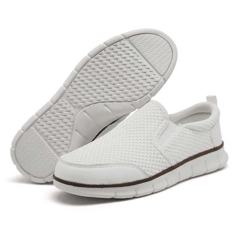 New breathable mesh casual sports shoes with soft soles outdoor shoes Vcani shoes anti slip mens flatbed Loafers Plus size 46 Y250320