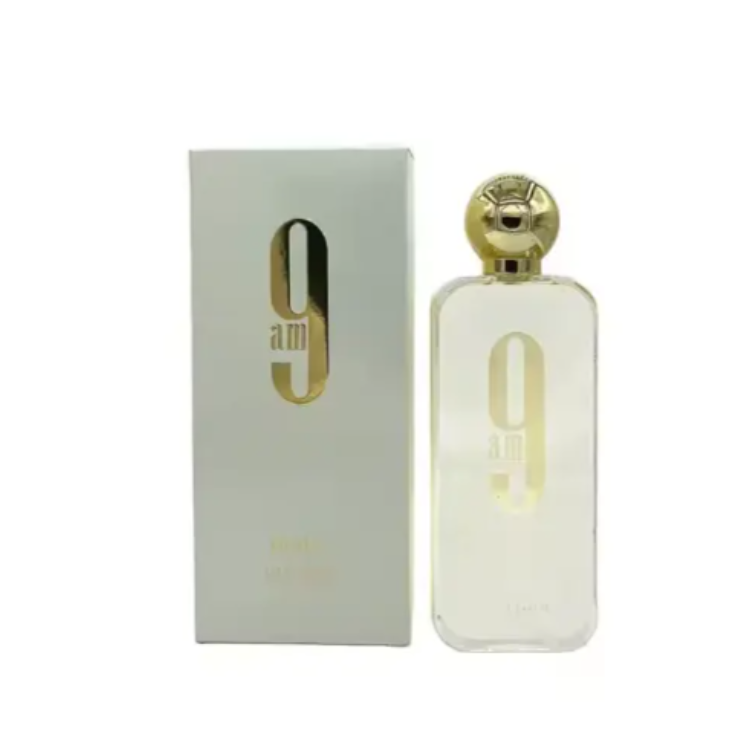 Sophisticated African White 9AM Perfume Spray for All Genders - Long-lasting Freshness 100ml Glass Bottle