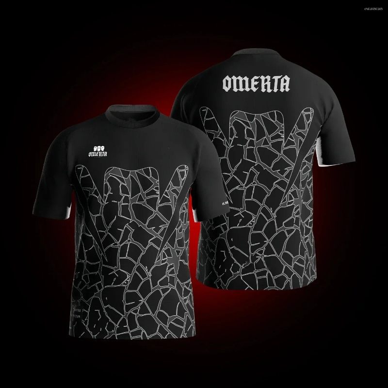Mens T Shirts Omerta 47 Shirt Men Casual Black White Top Clothes