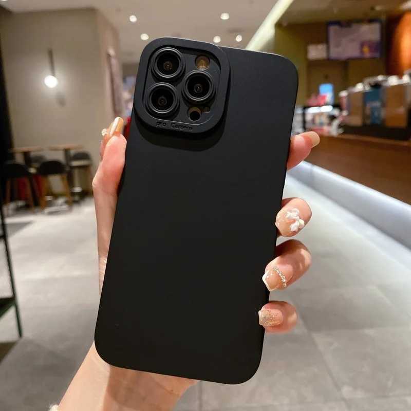 High end black shockproof silicone TPU phone case suitable for 16 15 14 13 12 Pro 11 Pro Max X XS XR 7 8 SE mens protective lens coverXJ250321
