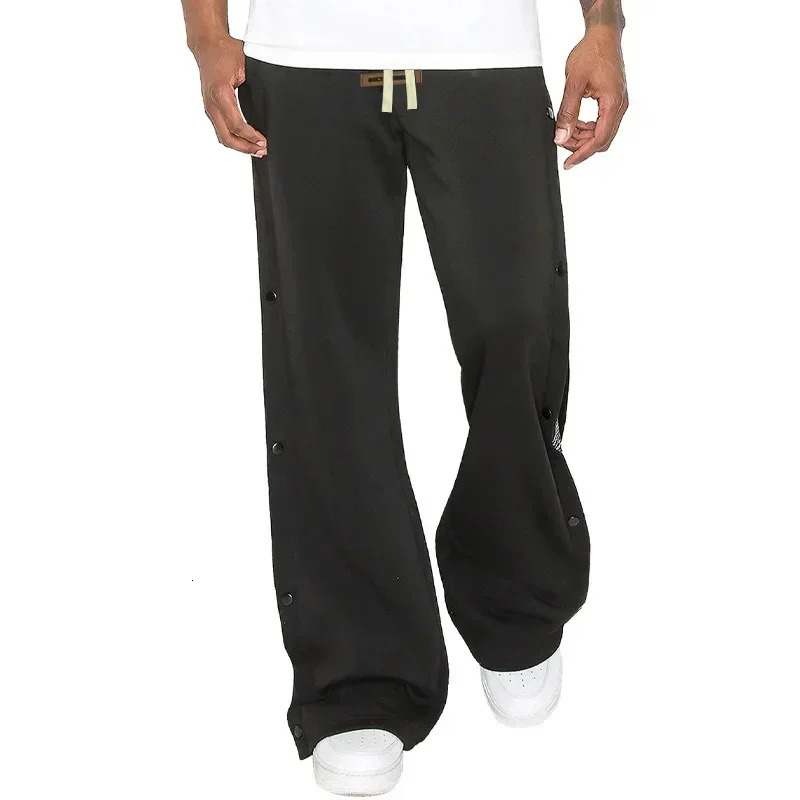 Spring and summer street hiphop provides men with casual sports pants loose open top flower wide leg 250320