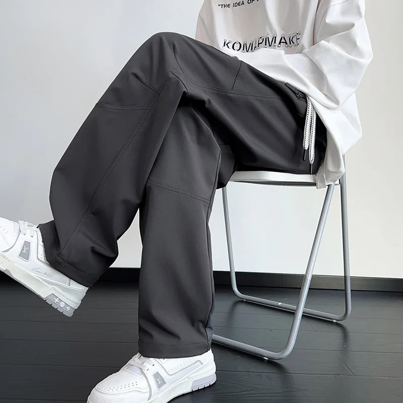 Fashion Straight Loose Casual Pants Mens Outdoor Fitness Jogging Sweatpants Man Baggy Cargo Trousers 250320