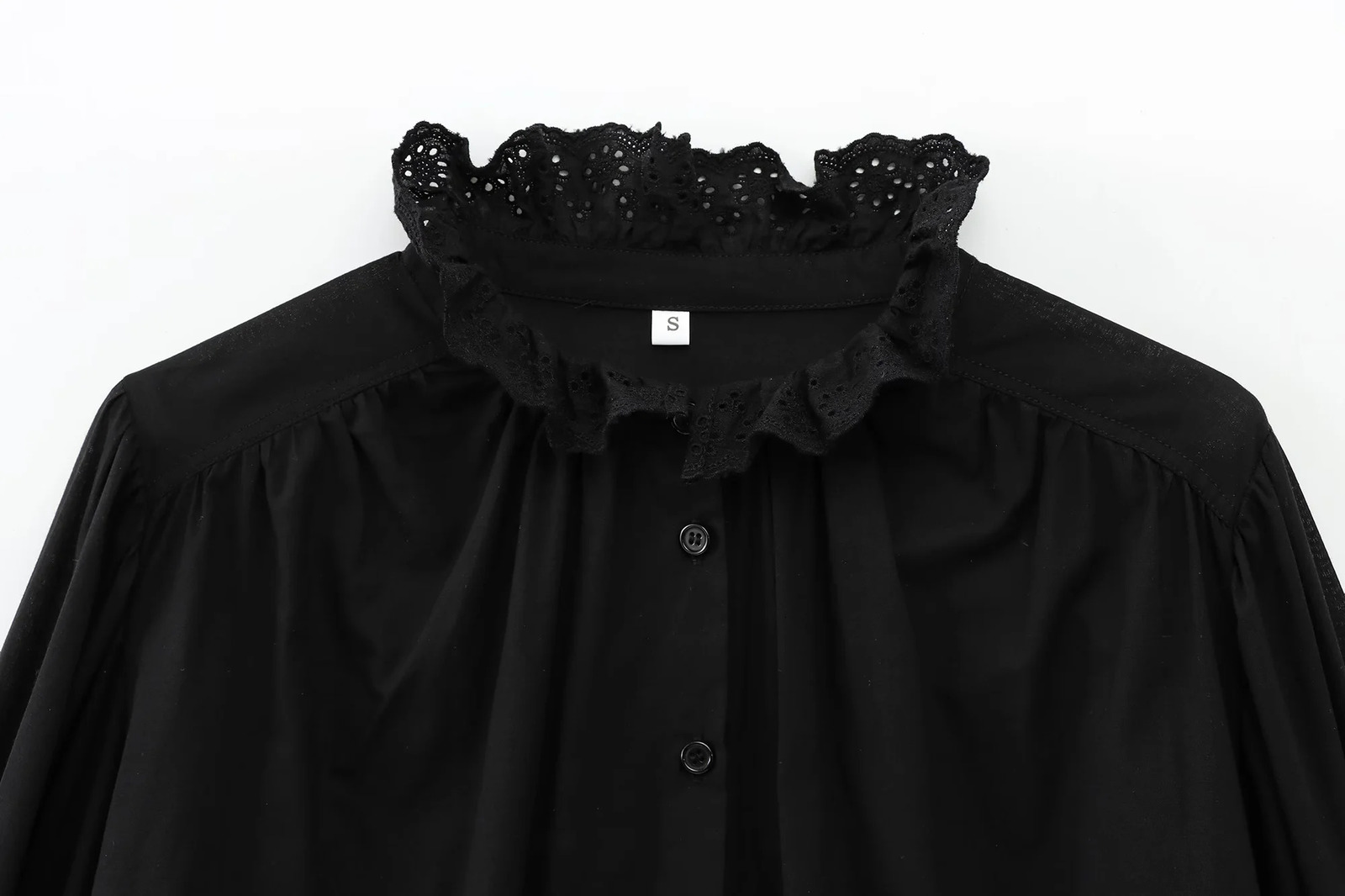 Womens embroidered shirt breathable womens clothing spring casual hollow womens shirt long sleeved top womens shirt 250320