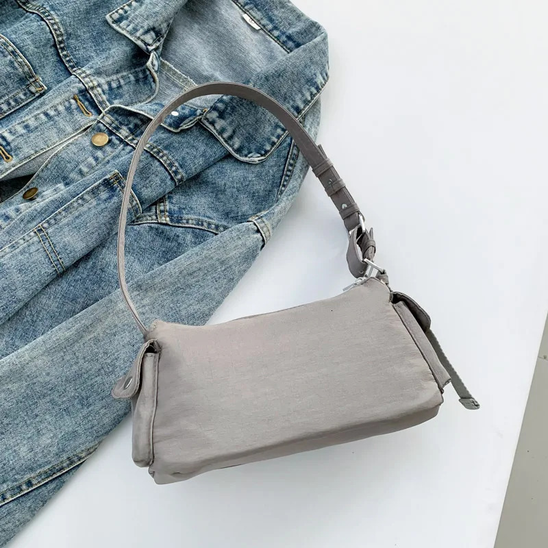 Womens shoulder bag casual multi pocket handbag lightweight nylon fashionable travel wallet 250320