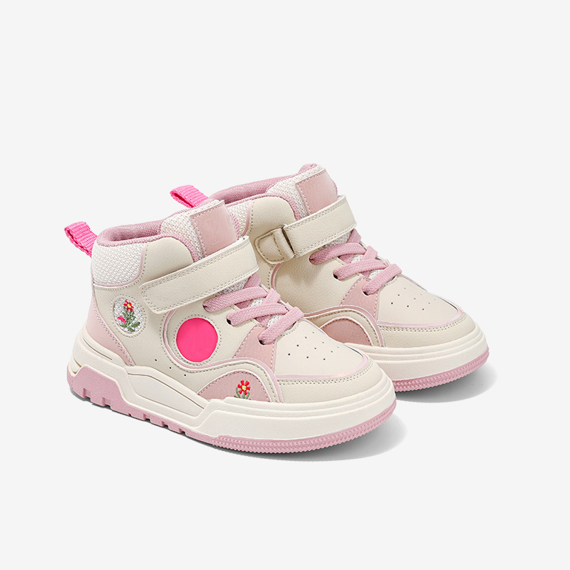 Ariaca Children's Sneakers Little Girls New Velcro Lightweight Shoes Boys Soft Bottom Board Shoes