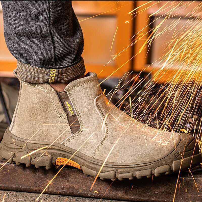 Men Safety for Electric Welder Insulated Protective Sneakers Scalding Work Outdoor Anti Slip Hiking Shoes