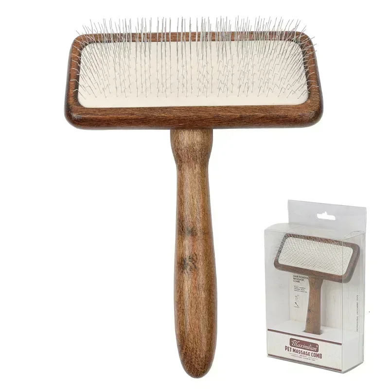 Chris Christensen Mark III Slicker Brush Groom Like A Professional Stainless Steel Pins Lightweight Beech Wood Body 250321
