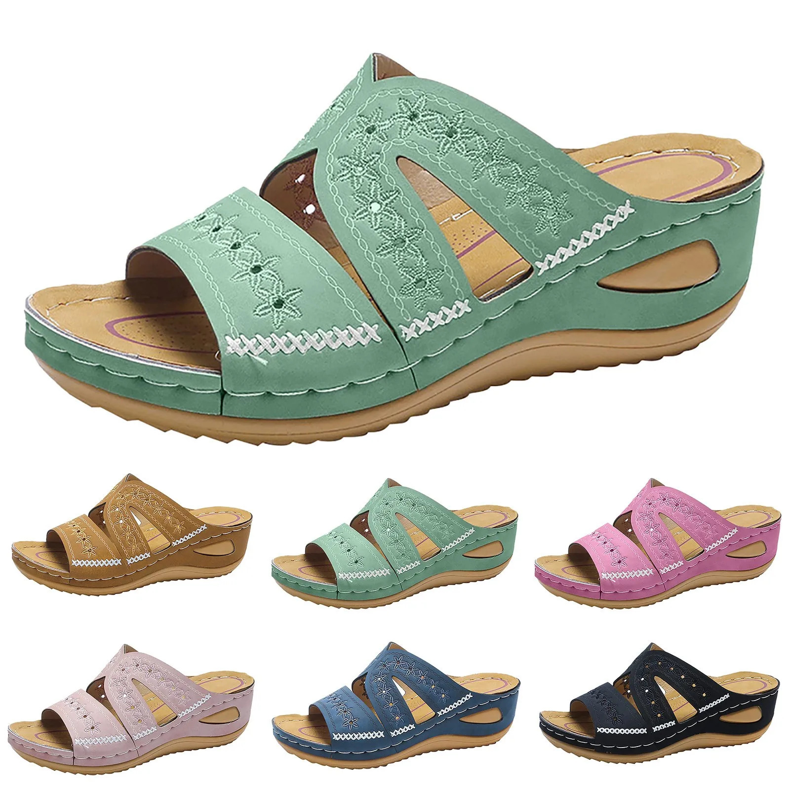 shoe cleaning free delivery womens clip toe sandals crystal jelly beach flip female student Chanclas De Mujer 250321BJ - view 6