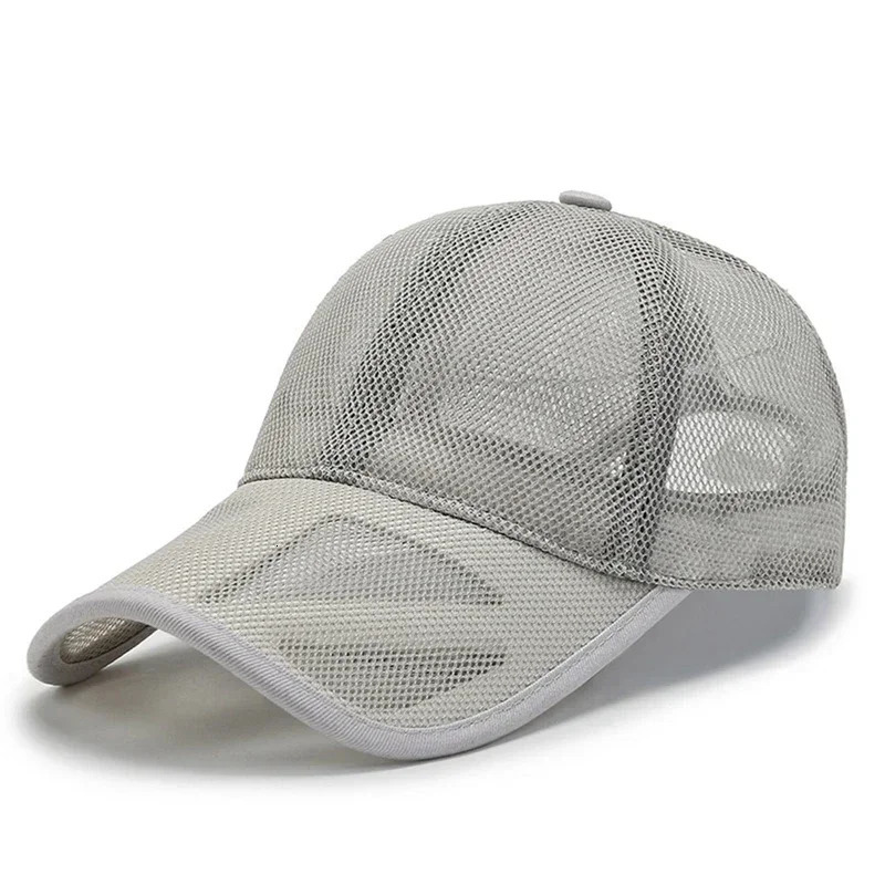 Summer Full Mesh Baseball Cap Quick Dry Cooling Sun Protection Hiking Golf Running Adjustable Hat gorras 250320