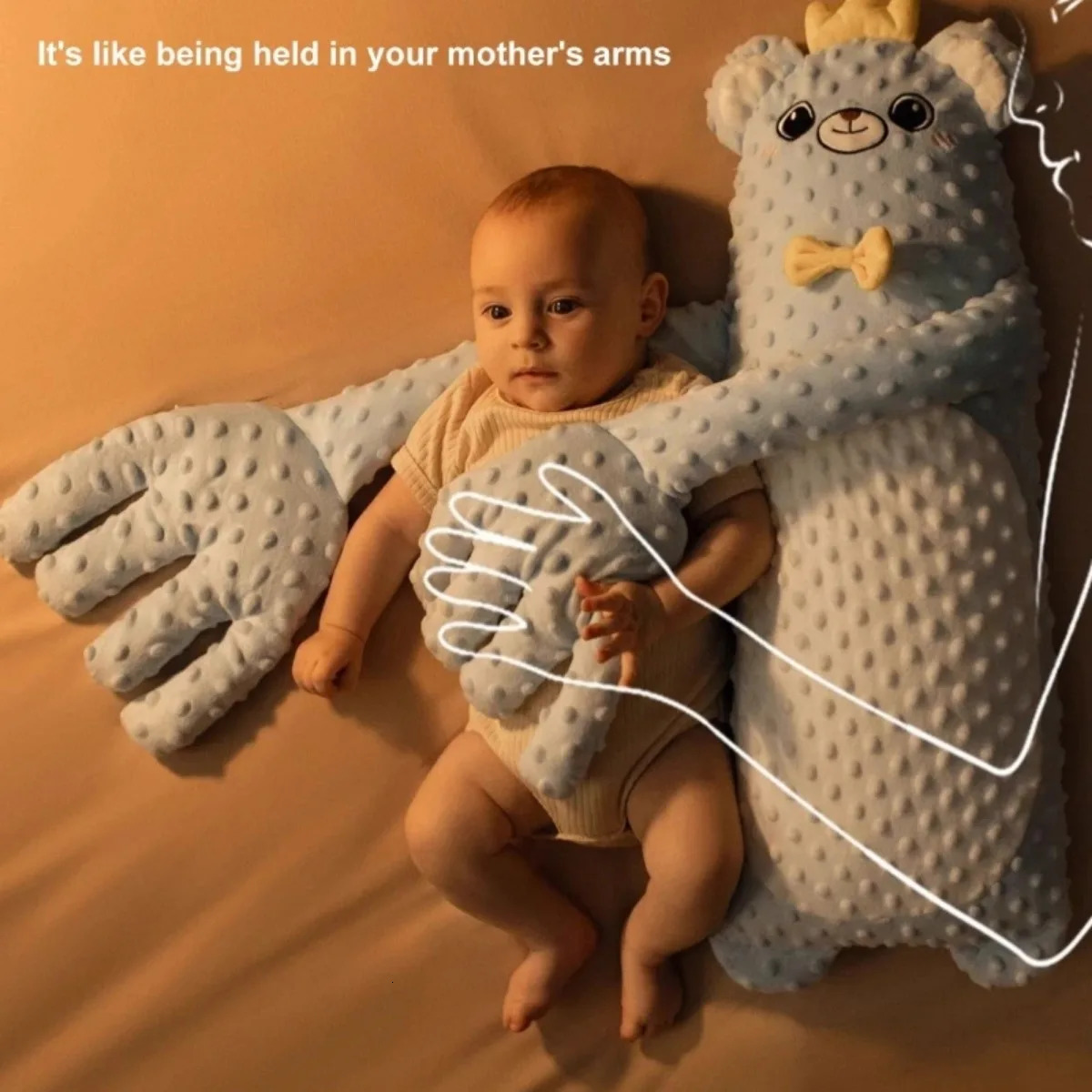 Baby Sleeping Patting Doll Pillow Sleep Companion Mood Soothing Palm Remote Control Electric Baby Pillow born Nursing Pillows 250321