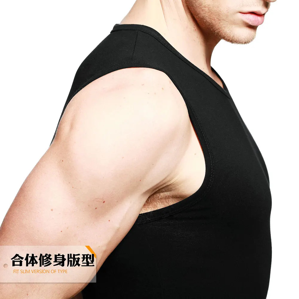 Summer Style Cotton Tank Tops Men Undershirt Quality Mens Vest Bodybuliding Stretch Singlets Man Sleeveless 250320