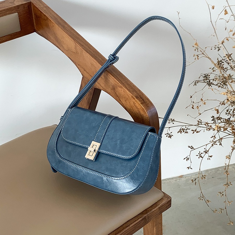 Chic Female Commuter Shoulder Bag - Durable PU Material, Perfect for Office Travel