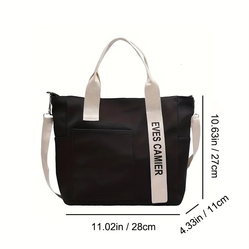 EVEs camera multi pocket handbag with adjustable shoulder strap zipper closure perfect for school work travel or daily use 250320
