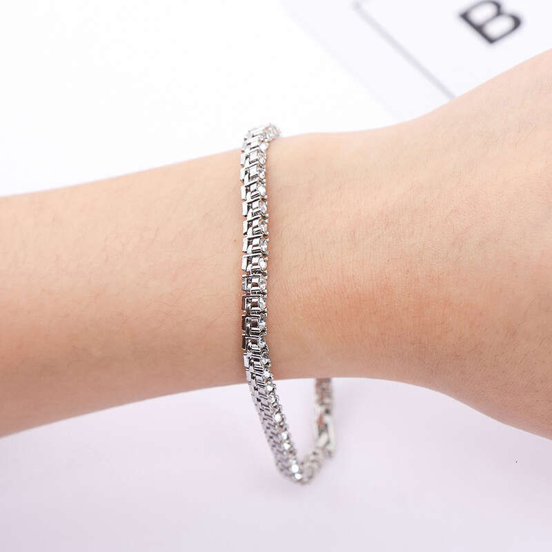 Men's hip-hop 3mm alloy tennis necklace with minimalist punk es and high-end accessories
