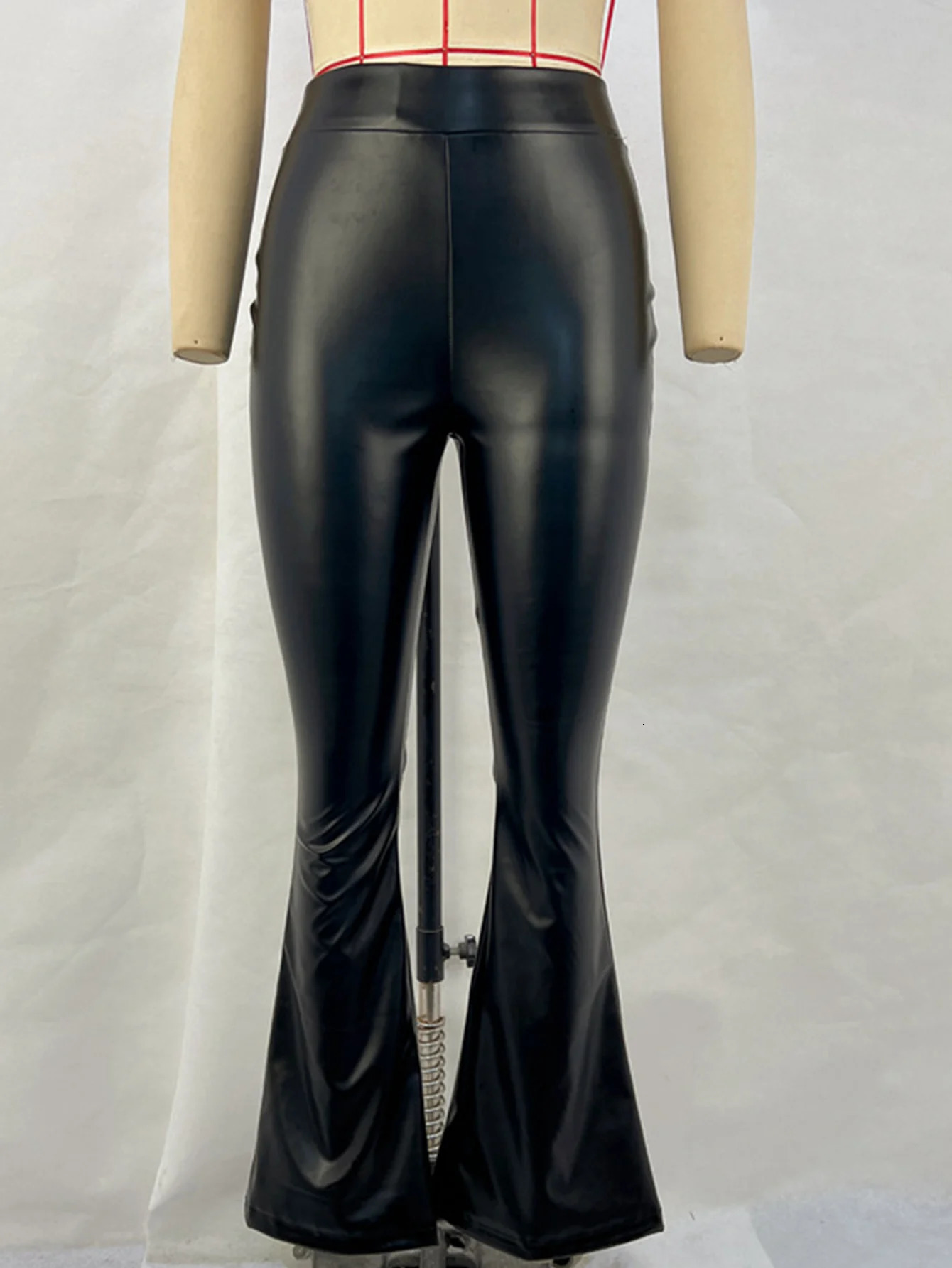 Sexy vintage black leather pants women High Waist y2k Leather Club party streetwear pants fashion Slim harajuku PU trousers 250320