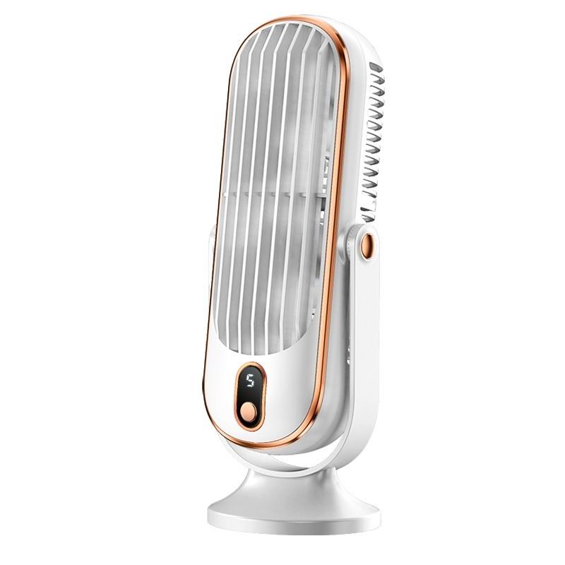 Large Battery Dual Motor Household Small Air Cooler, 5-speed Air Cooling Fan 720 ° Surround Air Blower, Portable USB Fan