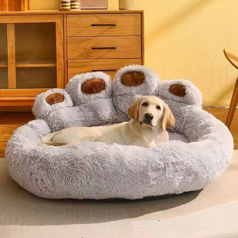 Comfortable Wool Fiber Round Cat and Dog Bedding - Indoor Pet Sleeping Nests