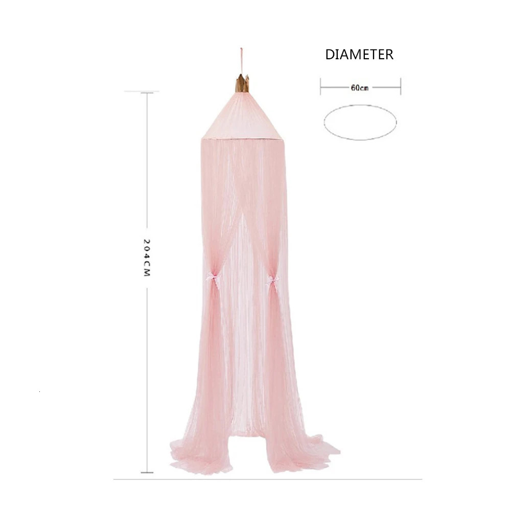 Baby Canopy Mosquito Net Bed Curtain Bedding Crib Netting Pink Girls Princess Play Tent for Kids Children Room Decoration 250312
