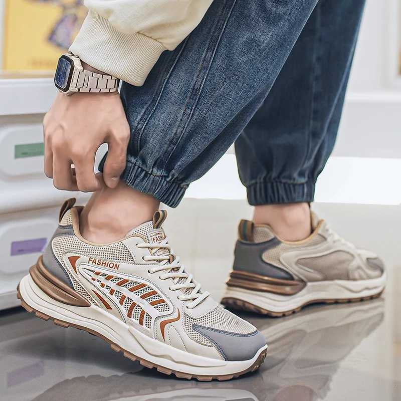 2025 Fashion Mens Sports Shoes Mesh Casual Shoes Lac up Mens Shoes Lightweight Vcanize Shoes Walking Sports Shoes Zapatillas Hbre Y250320