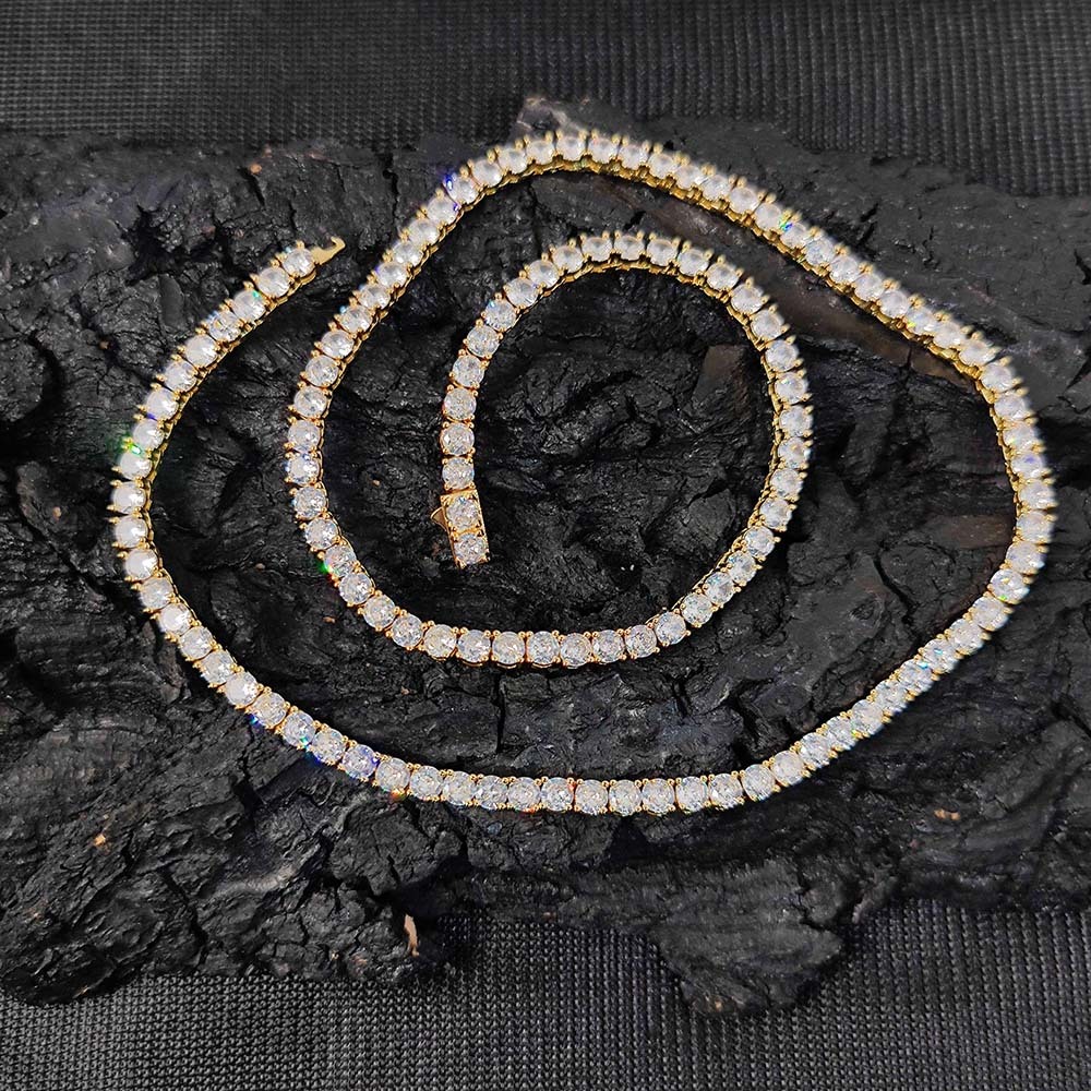 Iced Out 3A CZ Tennis Chain for Women Men Exquisite Fashion 3mm 4mm 5mm Necklace Hip Hop Jewelry