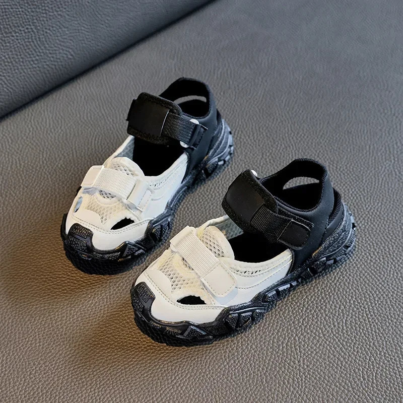 Children Sport Sandals for Girls Mesh Breathable Boys Sneaker Casual Beach Shoes Fashion Hollow Out Nonslip Flat Tenni 250304