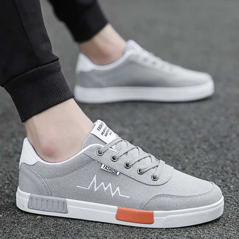 Mens shoes 2024 new breathable canvas shoes mens fashion version mens sports and leisure board shoes detachable Y250320