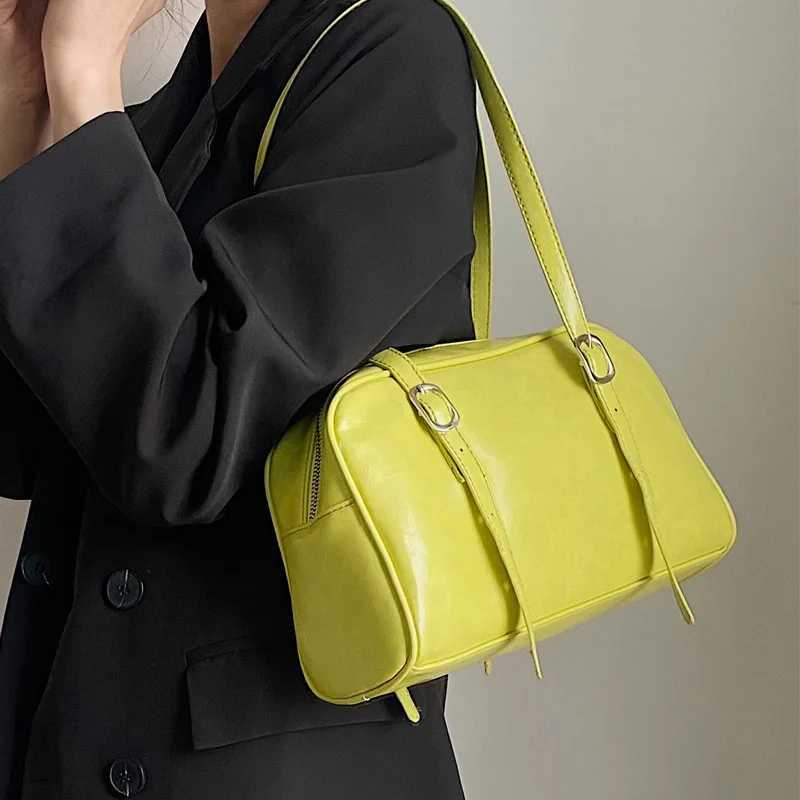 Y2K Korean Womens Harajuku Retro Gothic Green Handbag Fashion Elegant Punk Wallet Handbag Shoulder Bag Trend Y250320