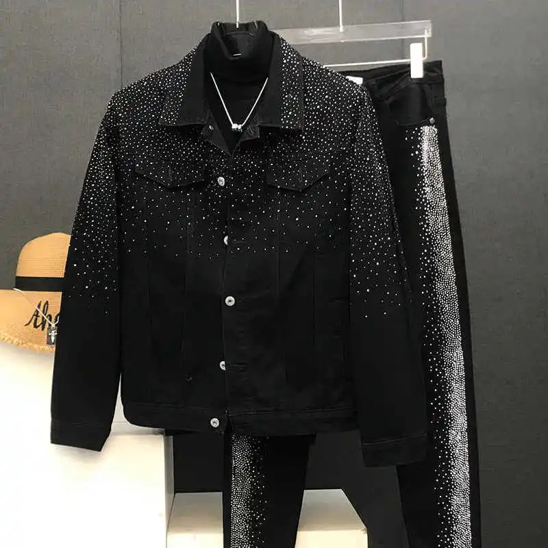 Fashionable Diamond Jacket Spring and Autumn 2025 Mens Tops Retro Short Jackets 250313