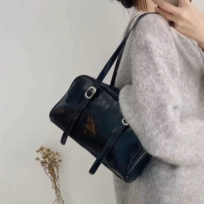 Y2K Korean Womens Harajuku Retro Gothic Green Handbag Fashion Elegant Punk Wallet Handbag Shoulder Bag Trend Y250320