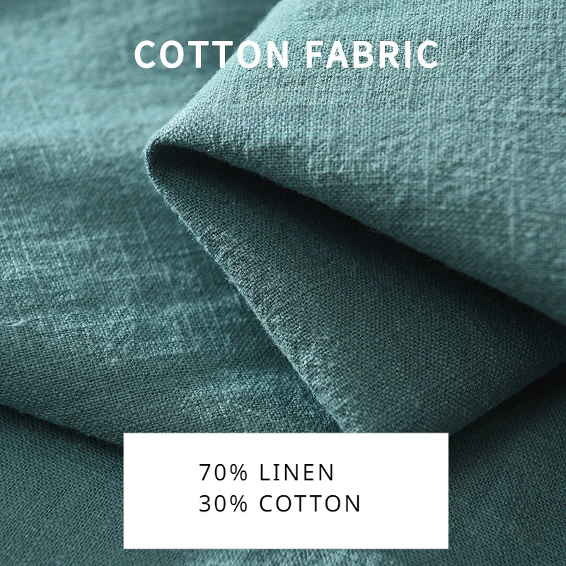 Spring Breathable Casual Long Sleeve Shirts for Men Clothing Linen and Cotton Simple Fresh Turn-down Collar Soft CM6627 250320