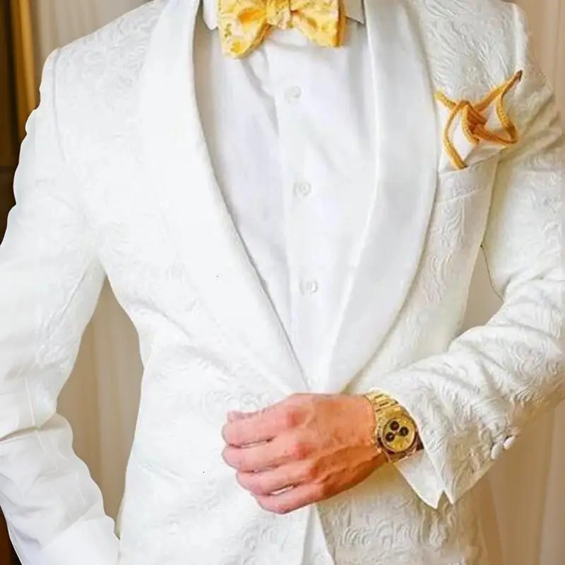 1 Pc Floral Men Suit Jacket for Wedding Party 2024 Slim Fit Groom Tuxedo Blazer Italian Style Fashion Male Ready 250311