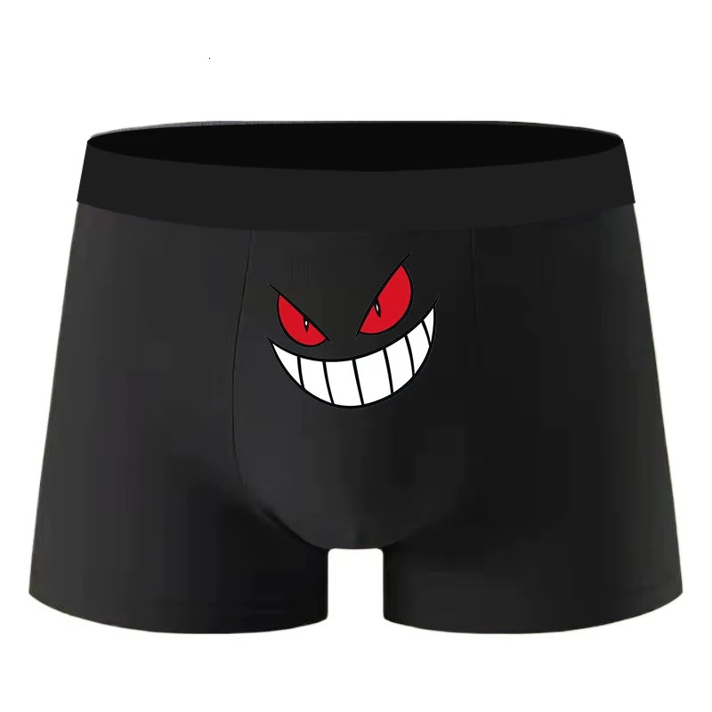 sexy mens underwear boxing shirt cute cartoon anime comfortable elastic shorts fun expression teenage trunk 250320