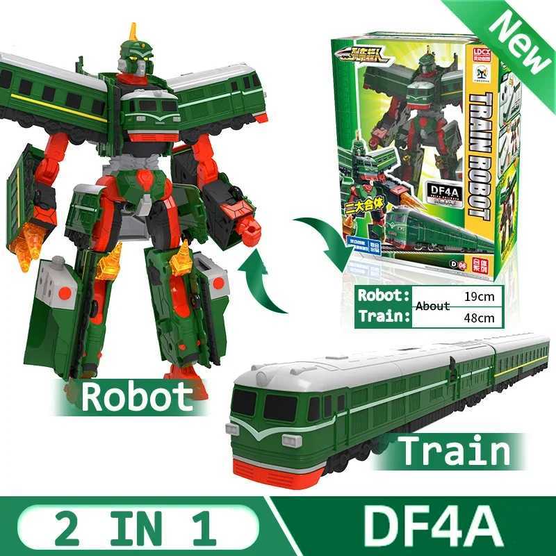 2-in-1 high-speed railway super train renovation robot Shinkansen renovation train action diagram childrens CRH toyT250320