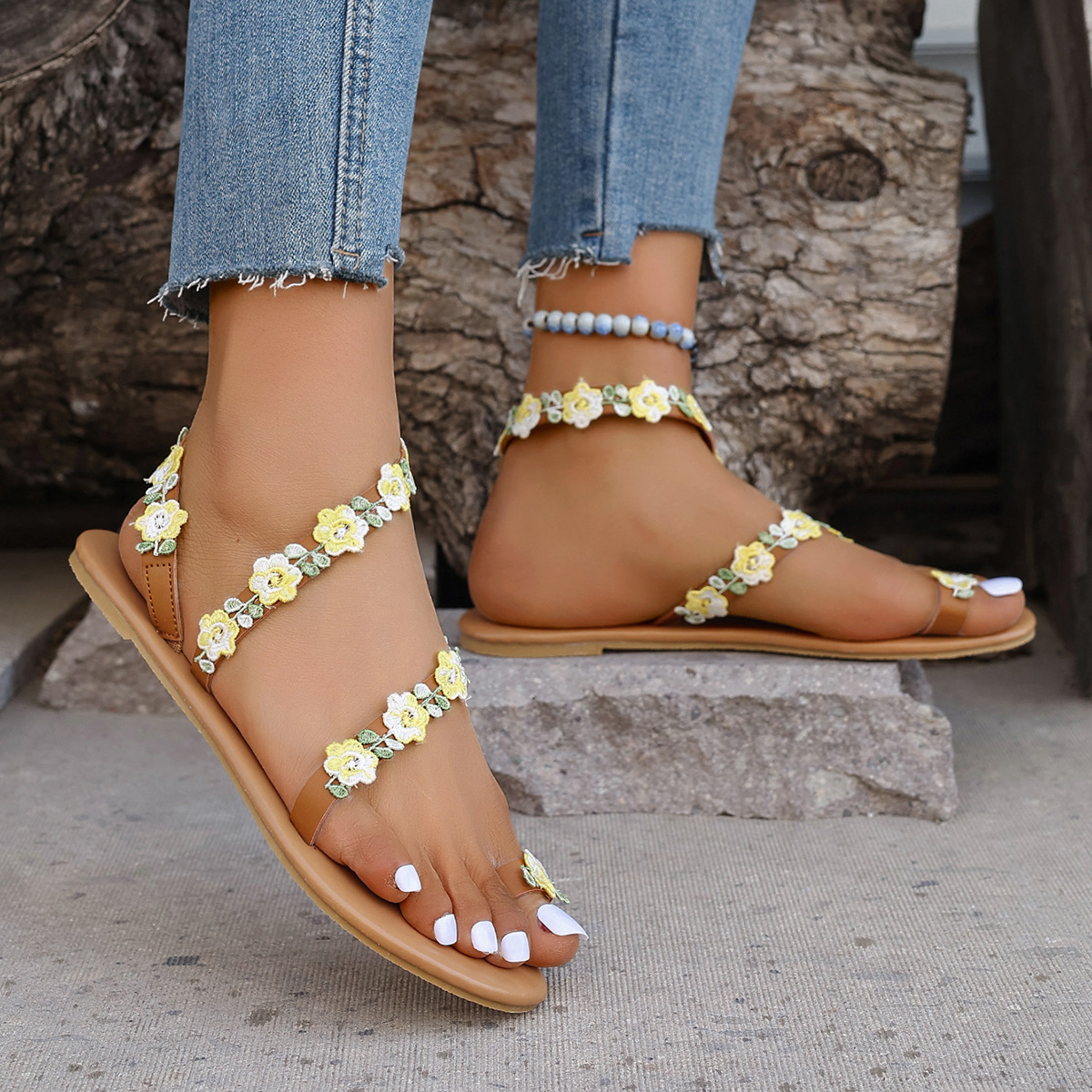 Women's Flat Sandals - Comfortable Summer Footwear for Women