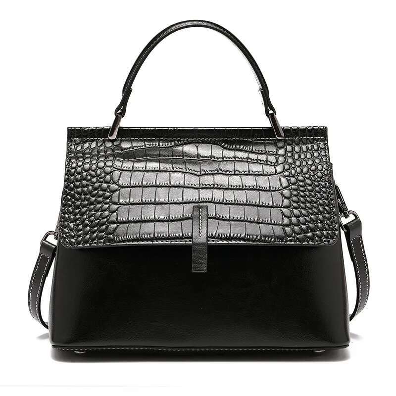 Genuine Leather Retro Women Satchel Bag High Quality New Arrival Shoulder Handbag Brand Designer Ladies Portable Messenger Bags