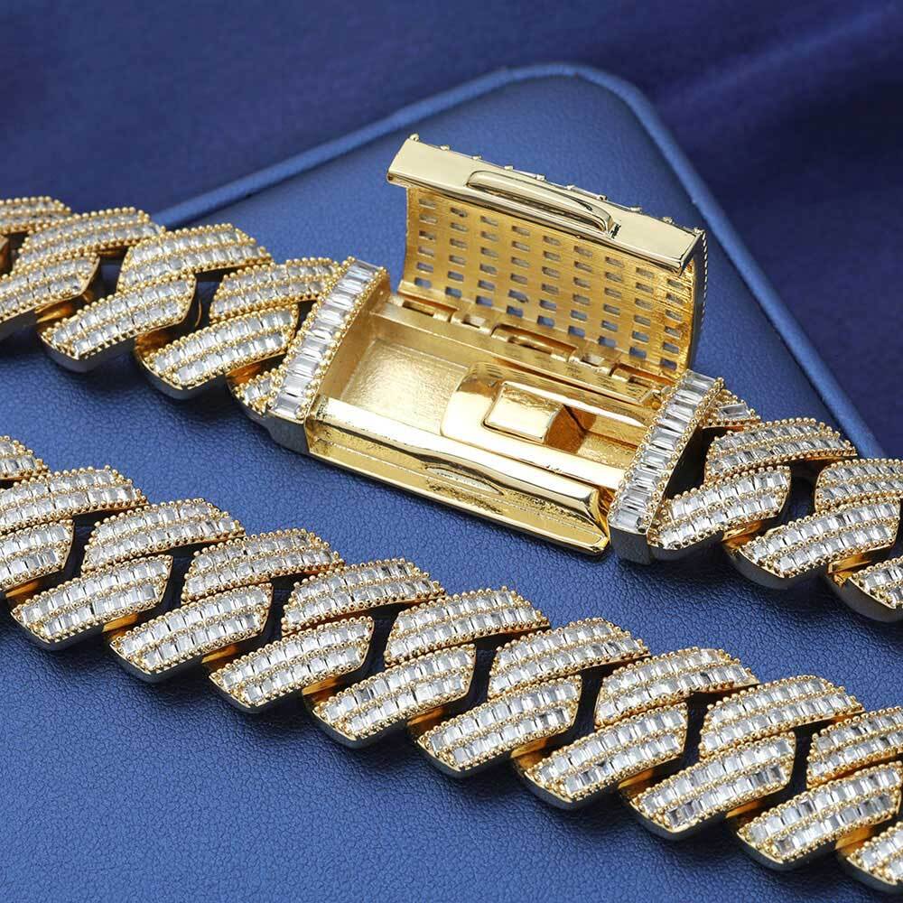NUOYA 20MM Coarse Chain Brass Cz Iced Out Cuban Link Bracelet For Men Woman Luxury Hip Hop Jewelry Drop Shipping
