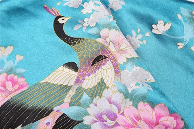 Satin Silk Women Wedding Bridemaid Robe Sexy Crane Print Bathrobe Short Long Kimono Night Gown Robe Fashion Dressing Gown Female 250321