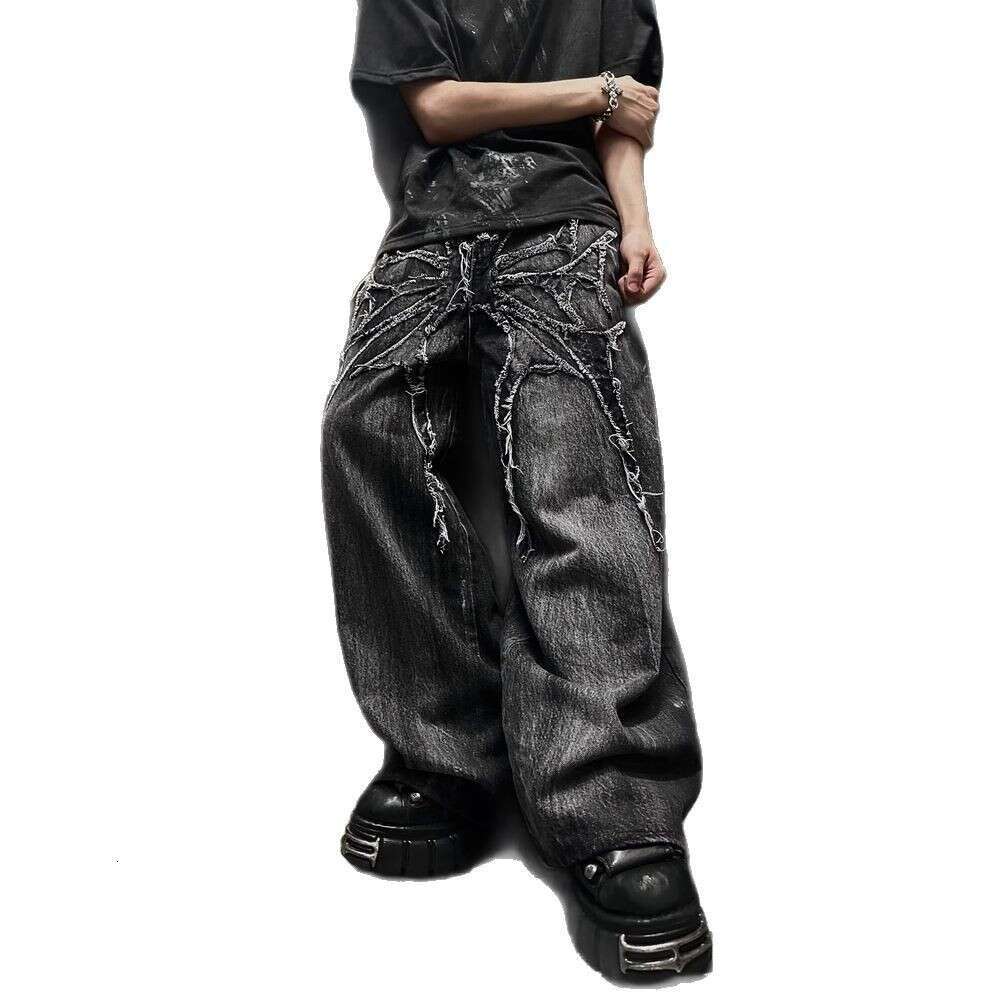 High American Street Hip Hop Harajuku Gothic Jeans Loose Men's and Women's Casual Pants